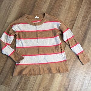 Striped Brown and Cream Sweater